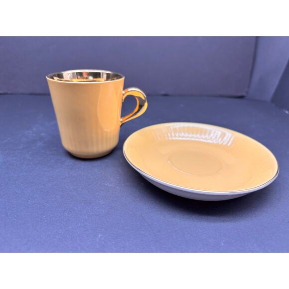 Vintage MCM 50s Figgjo Flint Demitasse Espresso Cup 22k Gold inside Norway - Picture 15 of 16